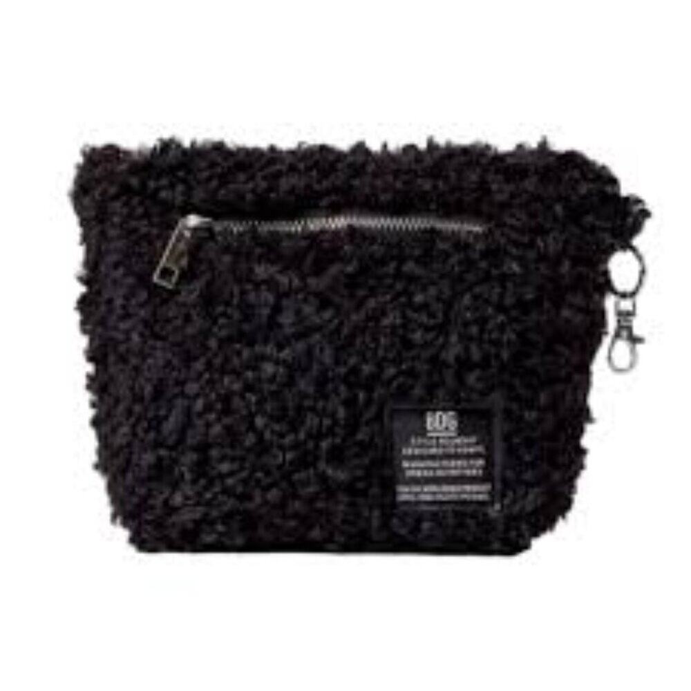 URBAN OUTFITTERS BDG TEDDY FLEECE BLACK POUCH NEW WITHOUT TAGS